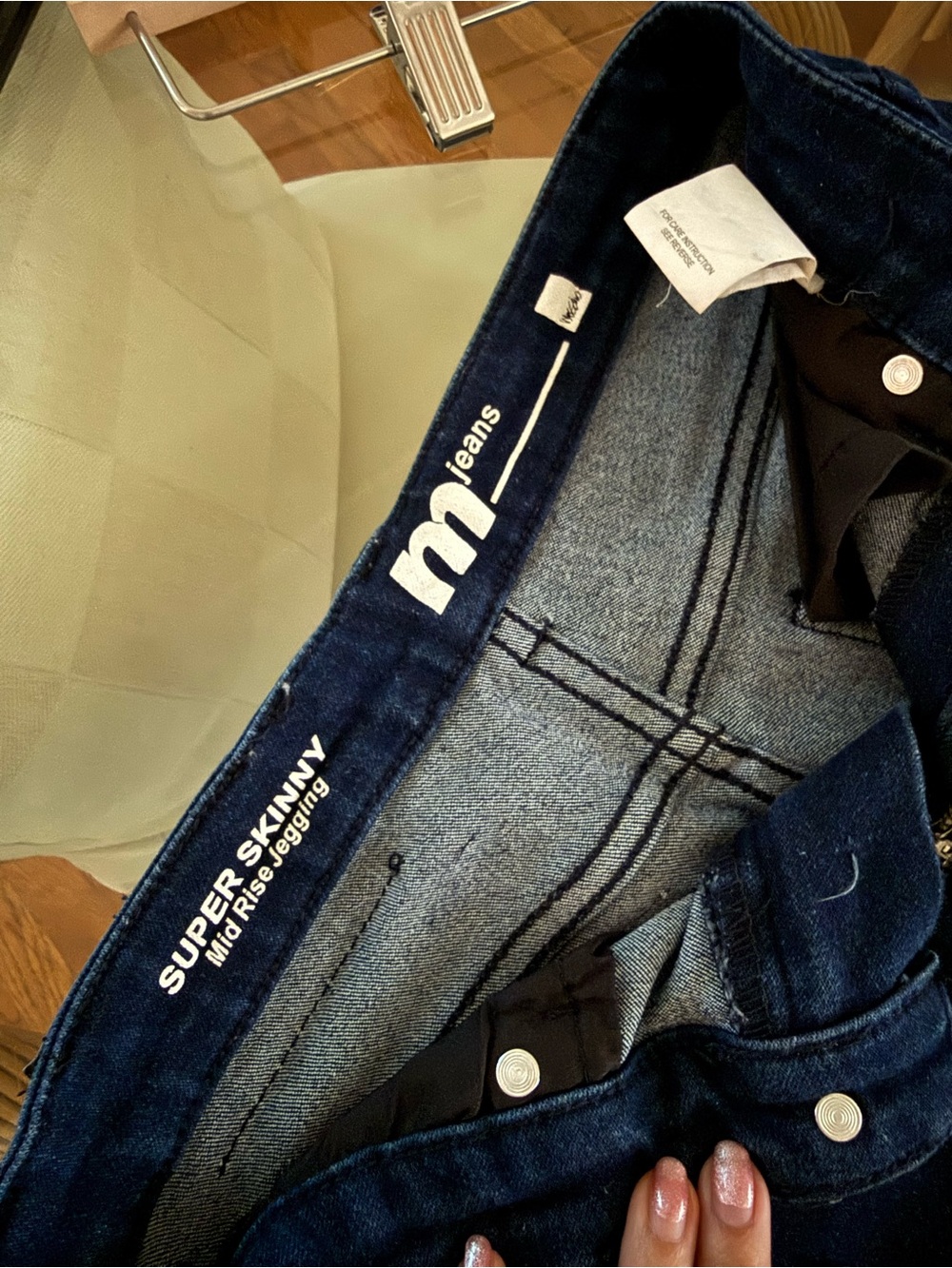 Women's Dark Blue Skinny Jeans - Picture 5 of 8